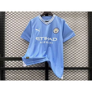 [Fans] 2324 ใหม่ เสื้อกีฬาแขนสั้น ลายทีมฟุตบอล Manchester City คุณภาพสูง 1:1