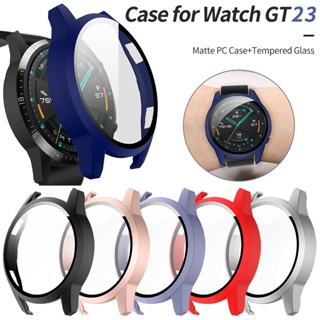 ฟิล์มกันรอยหน้าจอ PC แบบแข็ง ผิวด้าน พร้อมฟิล์มกระจกนิรภัย สําหรับ Huawei Watch GT 3 2 Case 46 มม. 42 มม. GT2