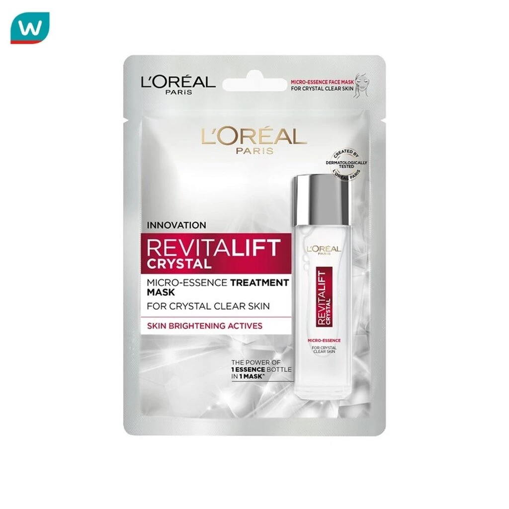 L'Oreal ลอรีอัล ปารีส รีไวทัลลิฟท์ คริสตัล ไมโคร เอสเซนส์ ทรีทเม้นท์ มาสก์ 1 แผ่น