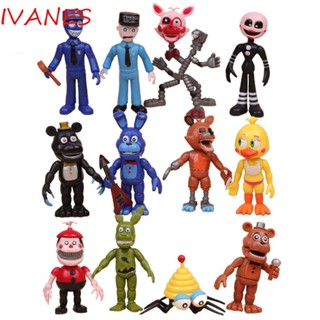 IVANES โมเดลตุ๊กตาหมี Five Nights at Freddys Rabbit สําหรับตกแต่งรถยนต์ 12 ชิ้น ต่อชุด