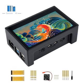 Waveshare หน้าจอสัมผัส LCD DSI 4.3 นิ้ว พร้อมเคส สําหรับ Raspberry Pi 4B 800X480