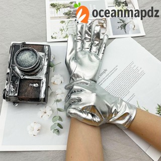 OCEANMAPDZ ถุงมือคอสเพลย์ สีดํา เหมาะกับใส่ขับรถ การแสดงบนเวทีกลางแจ้ง สําหรับผู้หญิง