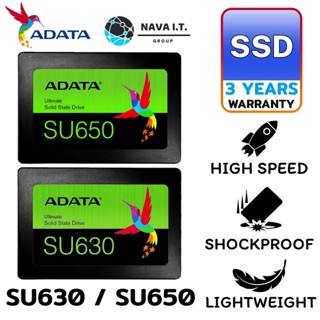 COINSคืน15%⚡FB9JMZV6⚡ ADATA SSD SU650 SU630 240GB 480GB 960GB 1.92TB 3.84TB 2.5" SATA 520/450MB/S รับประกัน 3ปี