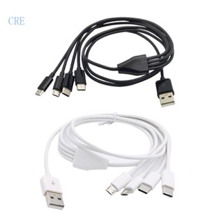 Cre 4in1 สายชาร์จ Type-C Micro USB สายชาร์จ USB เป็น Type-C Micro USB