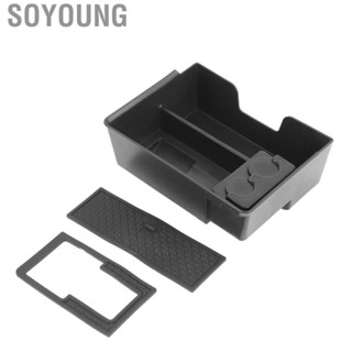 Soyoung Vehicle Interior Central Storage Box Cup Holder Car Accessory for Tesla Model 3/Y