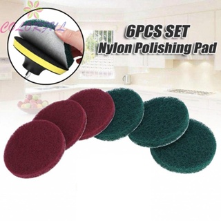 【COLORFUL】Scouring Pad 6pcs Set Green(240#) High Quality Nylon Brand New Buffing Pads