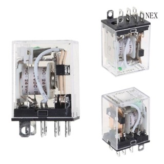 Nex โมดูลรีเลย์ไฟฟ้า LY2NJ AC240V DC24V 10A DPDT 8 Pin LED ขนาดเล็ก