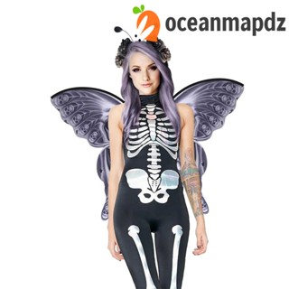 OCEANMAPDZ ยางรัดผม รูปปีกผีเสื้อ โครงกระดูก เรียบง่าย สร้างสรรค์ สําหรับเด็ก เหมาะกับการเต้นรํา ฮาโลวีน