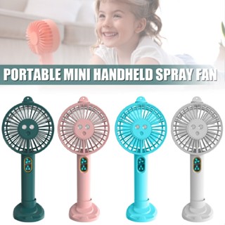 Portable Mini Handheld Fan Spray Mist Small Desk Cooler USB Rechargeable 3 Speed