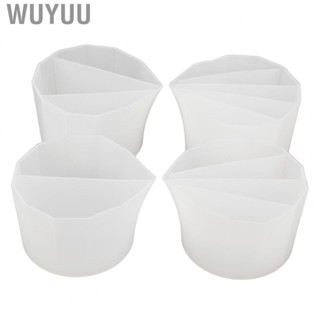 Wuyuu Wax Beans 4 Styles Split Cups DIY Paint Pouring Silicone Reusable Aromatherapy Melting Cup Hair