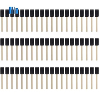 แปรงโฟม ฟองน้ํา ด้ามจับไม้ 1 นิ้ว สําหรับวาดภาพระบายสีอะคริลิค 100 ชิ้น