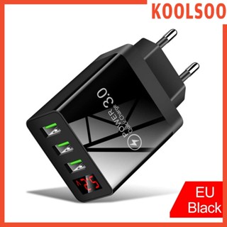 [Koolsoo] จอแสดงผลดิจิทัล 3USB ชาร์จเร็ว แบบพกพา สําหรับเดินทาง