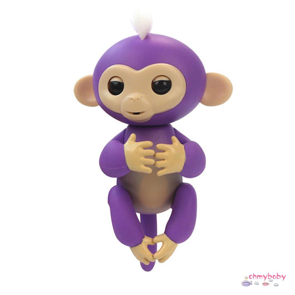 น่ารักตลก Robert Fingerlings Monkey Baby Sound Finger Motion Hanger ของเล่นเพื่อการศึกษาสำหรับของขวัญเด็ก [N/10]