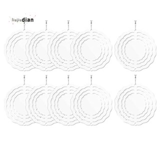 สปินเนอร์ลมเปล่า 3D 3 นิ้ว สําหรับแขวนตกแต่งสวน ในร่ม กลางแจ้ง 10 ชิ้น