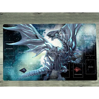 Yu-gi-oh! Duel Playmat Blue-Eyes White Dragon CCG TCG แผ่นรองเมาส์เกมเทรดดิ้งการ์ด แผ่นรองเมาส์ใหม่