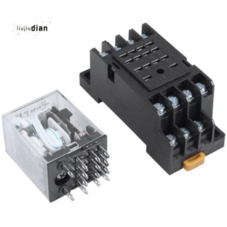 รีเลย์ขั้วแม่เหล็กไฟฟ้า DC 24V 4PDT 14 Pin HH54P