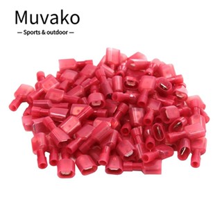 MUVAKO ขั้วต่อสายไฟไนล่อน MDFN1.25-250 22-16 AWG 100 ชิ้น สําหรับงานอุตสาหกรรม