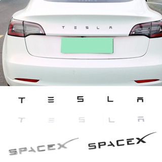 【พร้อมส่ง】สติกเกอร์โลโก้ตัวอักษร 3d สําหรับติดตกแต่งรถยนต์ Tesla Model X S Y Model 3