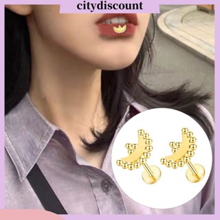 &lt;citydiscount&gt; เครื่องประดับ จิวเจาะร่างกาย สเตนเลส รูปดวงจันทร์ สวยงาม สร้างสรรค์ สําหรับผู้หญิง