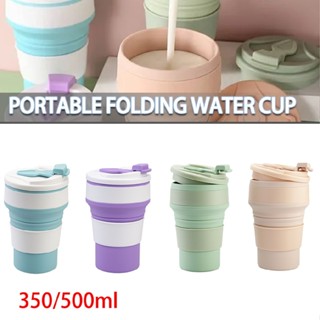 Collapsible Cup Silicone Folding Mug Sport Bottle with Lid Reusable Leakproof