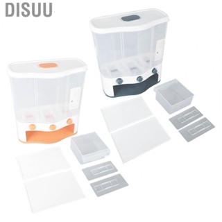 Disuu 3 Grid Grain Dispenser Box 6L Large  Transparent Window Rice&amp;Grain BS