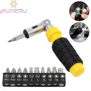 【COLORFUL】Screwdriver Bits Black High-Carbon Steel Ratchet Screwdriver Reversible