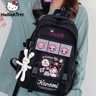 Sanrio Kuromi Y2k กระเป๋าเป้สะพายหลัง กระเป๋านักเรียน ลายการ์ตูนน่ารัก สไตล์ญี่ปุ่น สําหรับผู้หญิง [RAIN]