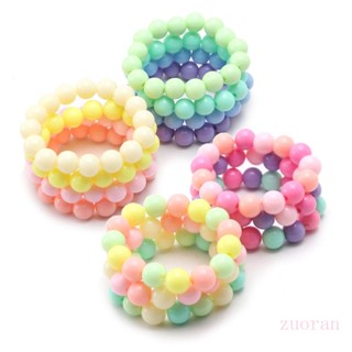Zuo สร้อยข้อมือลูกปัด หลากสี 10 ชิ้น เครื่องประดับ สําหรับเด็กผู้หญิง