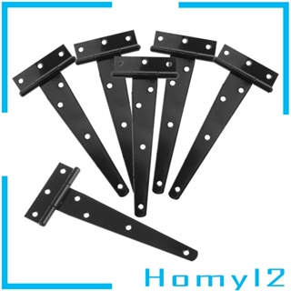 [HOMYL2] บานพับเหล็ก รูปตัว T กันสนิม สําหรับประตูโรงนา รั้ว 6 ชิ้น