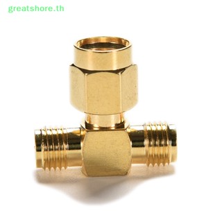 Greatshore อะแดปเตอร์แจ็คตัวผู้ RP.SMA เป็นปลั๊กตัวเมีย 2 RP-SMA T RF 1M2F 1 ชิ้น