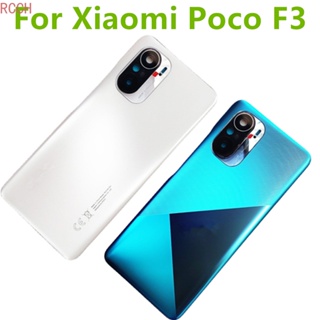 ฝาครอบแบตเตอรี่ด้านหลัง พร้อมเลนส์กล้อง คุณภาพสูง แบบเปลี่ยน สําหรับ Xiaomi Poco F3