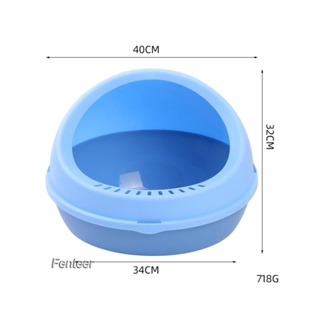[Fenteer] กระบะทรายแมว กึ่งปิด ทนทาน แบบพกพา กันกระเด็น สําหรับสัตว์เลี้ยง แมว