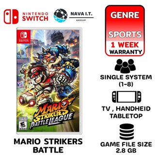 COINSคืน15%⚡FB9JMZV6⚡ NINTENDO MARIO STRIKERS BATTLE SWITC แผ่นเกมส์ JOY-CON ของแท้จากศูนย์