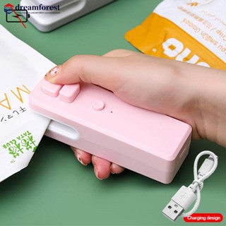 Dreamforest เครื่องซีลถุงพลาสติก แบบพกพา ชาร์จ USB 2 In 1 สําหรับถนอมอาหาร P7Z4