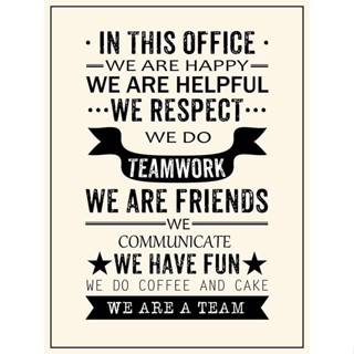 คําคมสร้างแรงบันดาลใจ โปสเตอร์สํานักงาน พิมพ์ We Are a Team Motto Teamwork แขวนผนัง ศิลปะการตกแต่ง พิมพ์ X 55