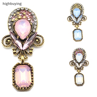 [highbuying] เครื่องประดับ เข็มกลัด โลหะผสม รูปหยดน้ํา ประดับพลอยเทียม DIY