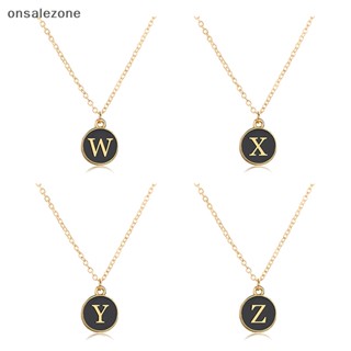 Ozth Initials สร้อยคอโซ่ จี้ตัวอักษร A-Z 26 ตัวอักษร เครื่องประดับ สําหรับผู้หญิง ของขวัญวันเกิด