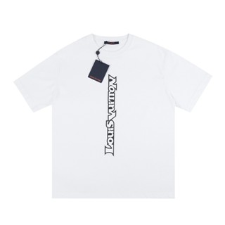 L66-เสื้อยืดคอกลม แขนสั้น พิมพ์ลายตัวอักษร แฟชั่นใหม่ UnisexJ4QW3R