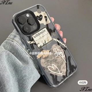 Xiaohongshu เคสโทรศัพท์มือถือนิ่ม กันกระแทก ลายกราฟฟิตี้ แนวสตรีท สําหรับ Apple Iphone 14Pro 13 12 11 xr xs 8p QUAQ