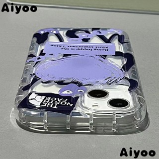 ใหม่ เคสโทรศัพท์มือถือแบบนิ่ม ลายหัวใจ สีฟ้า เรียบง่าย สไตล์สตรีท สําหรับ Iphone 11 14Promax 12✅เคสถุงลมนิรภัย 13 สไตล์ 14 Apple AP2F แบบสร้างสรรค์