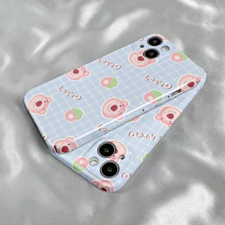 เคสโทรศัพท์มือถือ ลายหมีสตรอเบอร์รี่น่ารัก รวมทุกอย่าง สําหรับ Iphone 11 7 13 8p