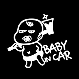 [SML.z] สติกเกอร์คําเตือน ลายการ์ตูน Baby in Car DIY สําหรับตกแต่งหน้าต่างรถยนต์