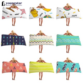 Youngstar ผ้าขนหนูไมโครไฟเบอร์ ลายการ์ตูนน่ารัก ดูดซับน้ําได้ดี แห้งเร็ว ขนาด 150 ซม.*75 ซม. สําหรับเด็ก ผู้ใหญ่ เดินทาง สระว่ายน้ํา ตั้งแคมป์ Q7R7