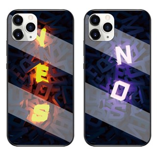 เคสโทรศัพท์มือถือแบบแก้วแข็ง ลายตัวอักษร YES NO สําหรับ VIVO NEX S 3 V3 Max V7 Plus V9 S1 Pro Y20 Y20S Y19