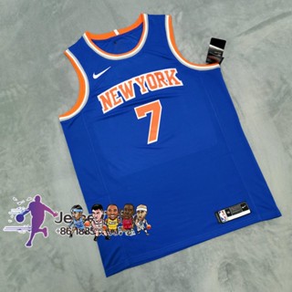 เสื้อกีฬาบาสเก็ตบอล ลาย NBA York Knicks สําหรับผู้ชาย #7 เสื้อกีฬา Carmelo Anthony Jerseys สีฟ้า 762572