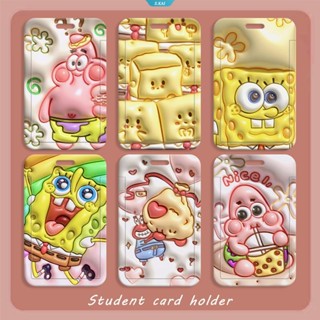 กระเป๋าใส่บัตรเครดิต ลายการ์ตูน SpongeBob SquarePants Patrick Star ID น่ารัก สีเหลือง [ZK]