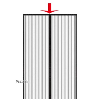 [Fenteer] ผ้าม่านตาข่าย ปิดเองได้ ทนต่อการเสียดสี สําหรับประตูลานบ้านฟาร์ม หน้าร้อน