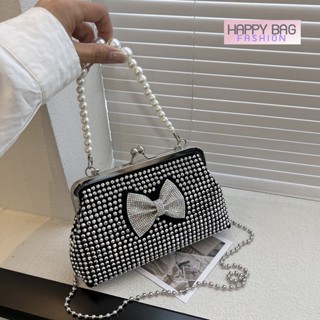 【พร้อมส่ง】happy bag fashion  กระเป๋าสพายข้าง กระเป๋าเฟชั่น กระเป๋าผู้หญิง hkb333