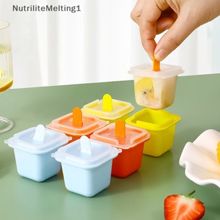 [NutriliteMelting1] ถาดแม่พิมพ์ทําไอศกรีม พุดดิ้ง เยลลี่ น้ําแข็ง ขนาดเล็ก พร้อมแท่งไม้ไอติม DIY 6 ชิ้น ต่อชุด [TH]