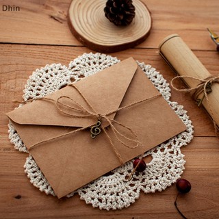 [Dhin] 12pcs/set Vintage Kraft Paper Envelopes Letter Paper Set Wrig Pad Invitations COD